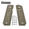 Guuun 1911 Grips G10 Fit Full Size Gov /Commander 1911 Starburst Texture Ambi Includes free screw set H1-F - Guuun Grips