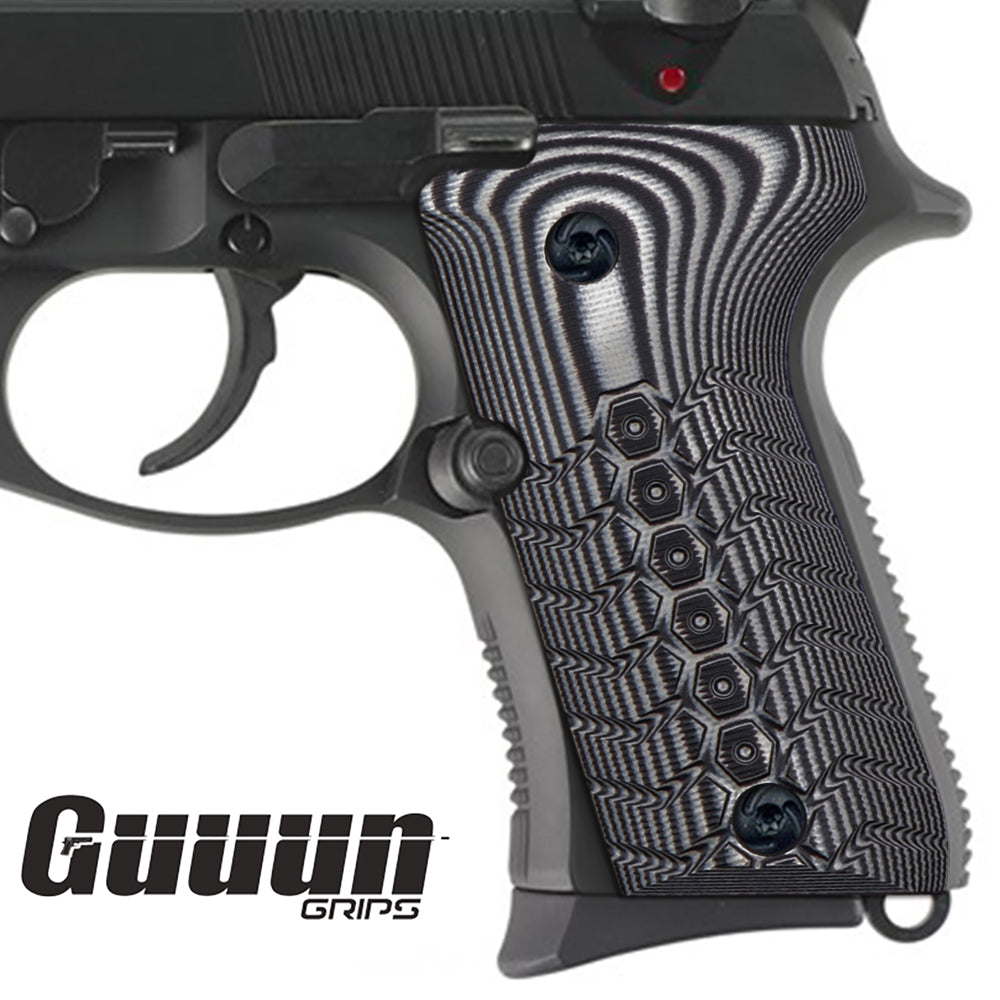 Guuun Beretta 92FS Compact Beretta 96 Compact G10 Grips OPS Mechanical Texture B92C WU - Guuun Grips