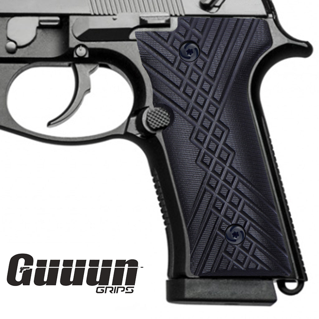 Guuun Beretta 92X G10 Grips for Beretta M9A3 & Beretta 92 Vertec Crosshatch Texture B92V-JX - Guuun Grips