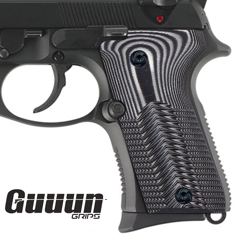 Guuun Beretta 92FS Compact Beretta 96 Compact G10 Grips ECG Wave Texture B92C DB - Guuun Grips