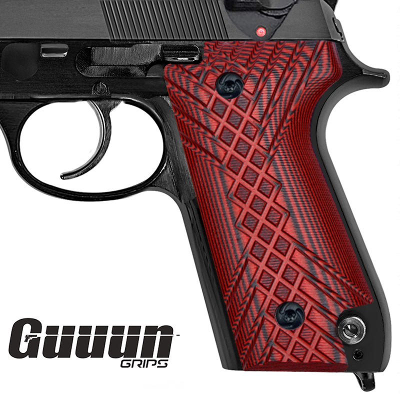 Guuun Beretta 92S G10 Grips Gun Grips Crosshatch Texture B92Q-JX - Guuun Grips