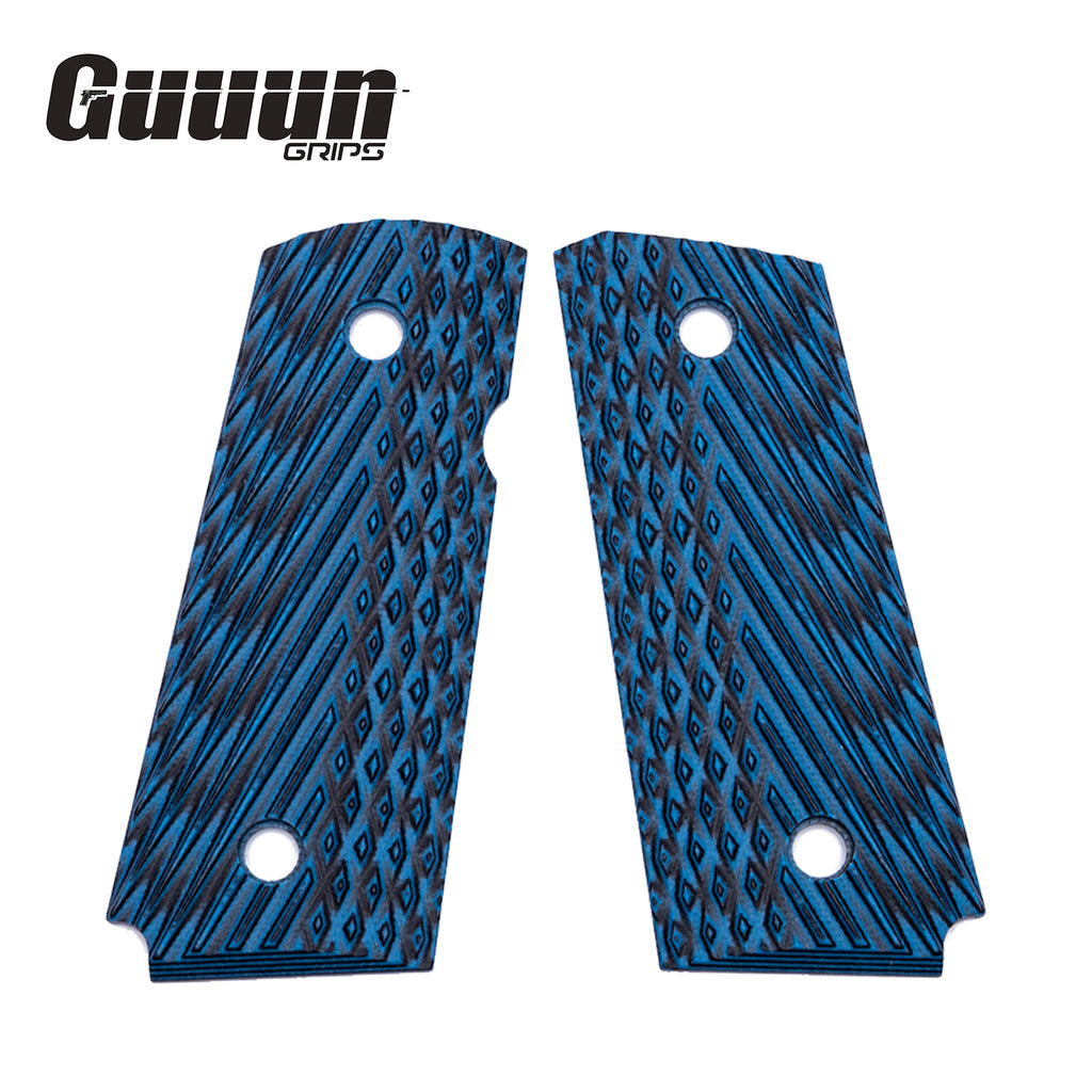 Guuun G10 Grips Subcompact para Ordnance 1911 Carry 9 C6 LDA Diamond Cut Texture PC6-AD - Guuun Grips