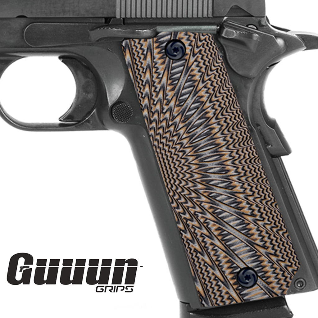 Guuun G10 Grips for Llama MAX-1 C/F or L/F, OPS Starburst Texture LL2-GS - Guuun Grips