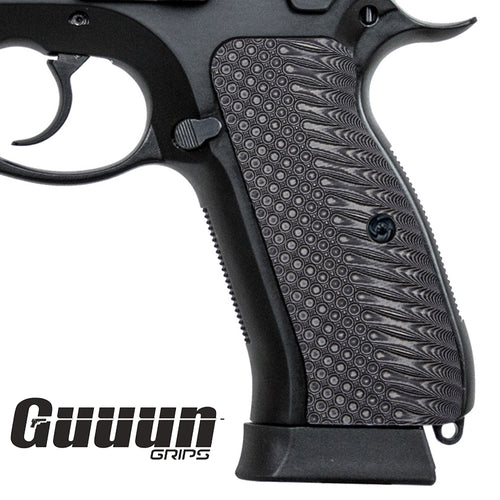 Guuun CZ 75 Grips Full Size G10 CZ75 SP-01 Grip OPS Tactics Texture  - 8 Color Options -H6 LX - Guuun Grips