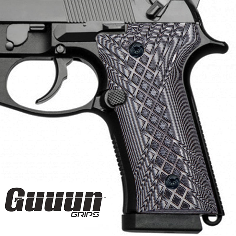 Guuun Beretta 92X G10 Grips for Beretta M9A3 & Beretta 92 Vertec Crosshatch Texture B92V-JX - Guuun Grips