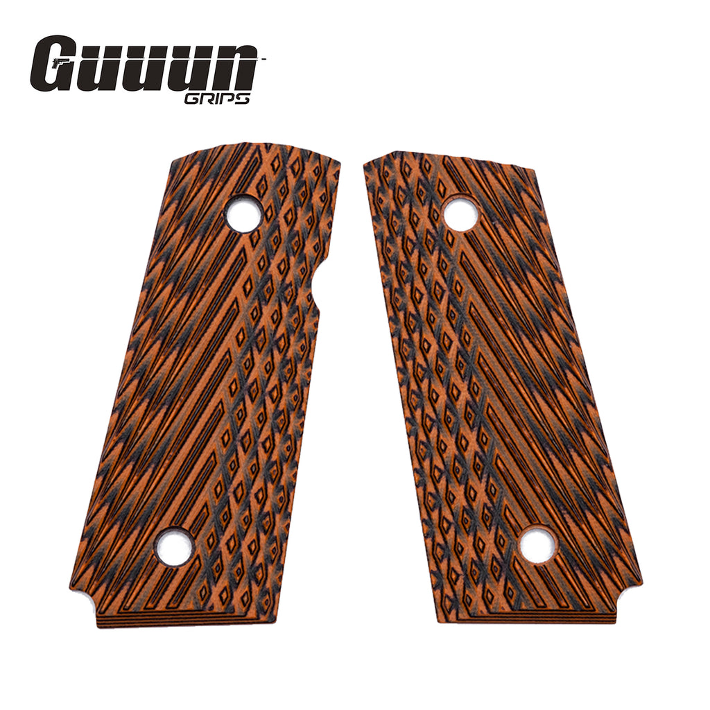 Guuun G10 Grips Subcompact para Ordnance 1911 Carry 9 C6 LDA Diamond Cut Texture PC6-AD - Guuun Grips