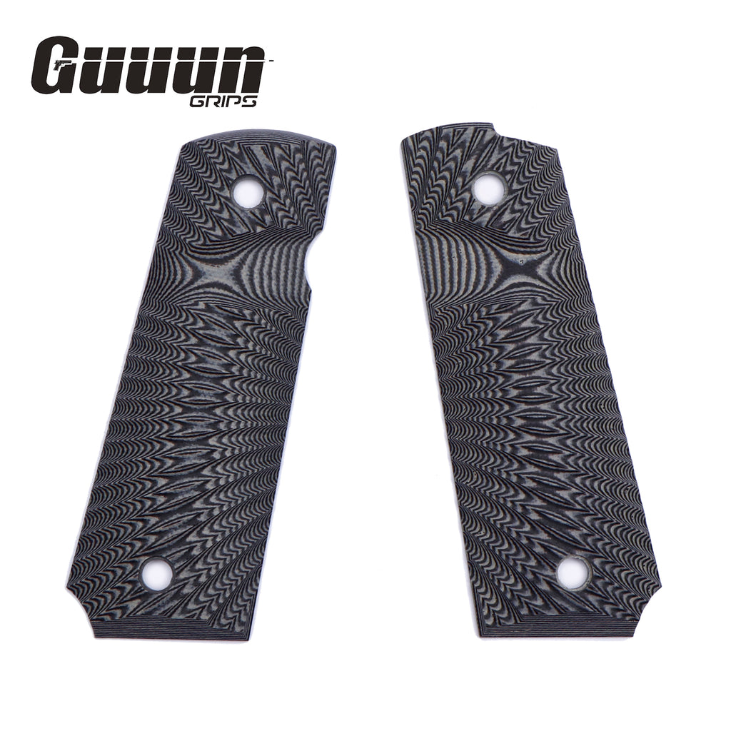 Guuun 1911 Grips Ambidextrous G10 Grips for 1911 Full Size, Sunburst Texture Big Scoop Texture Fit for Most Government Commander 1911 Pistol H1Z-S - Guuun Grips