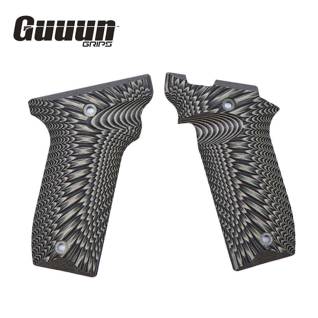 Guuun G10 Grips for S&W Victory 22 SW22 Grips, Sunburst Texture V22-S - Guuun Grips