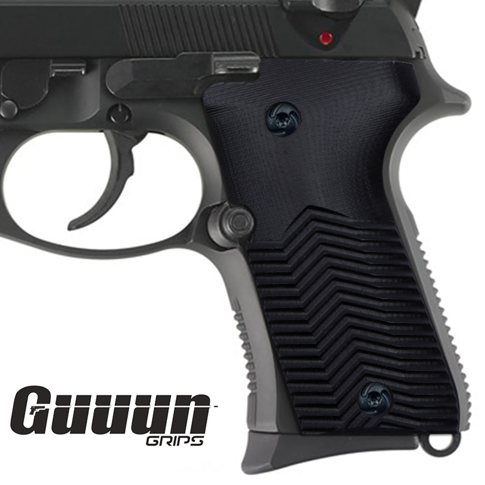 Guuun Beretta 92FS Compact Beretta 96 Compact G10 Grips ECG Wave Texture B92C DB - Guuun Grips