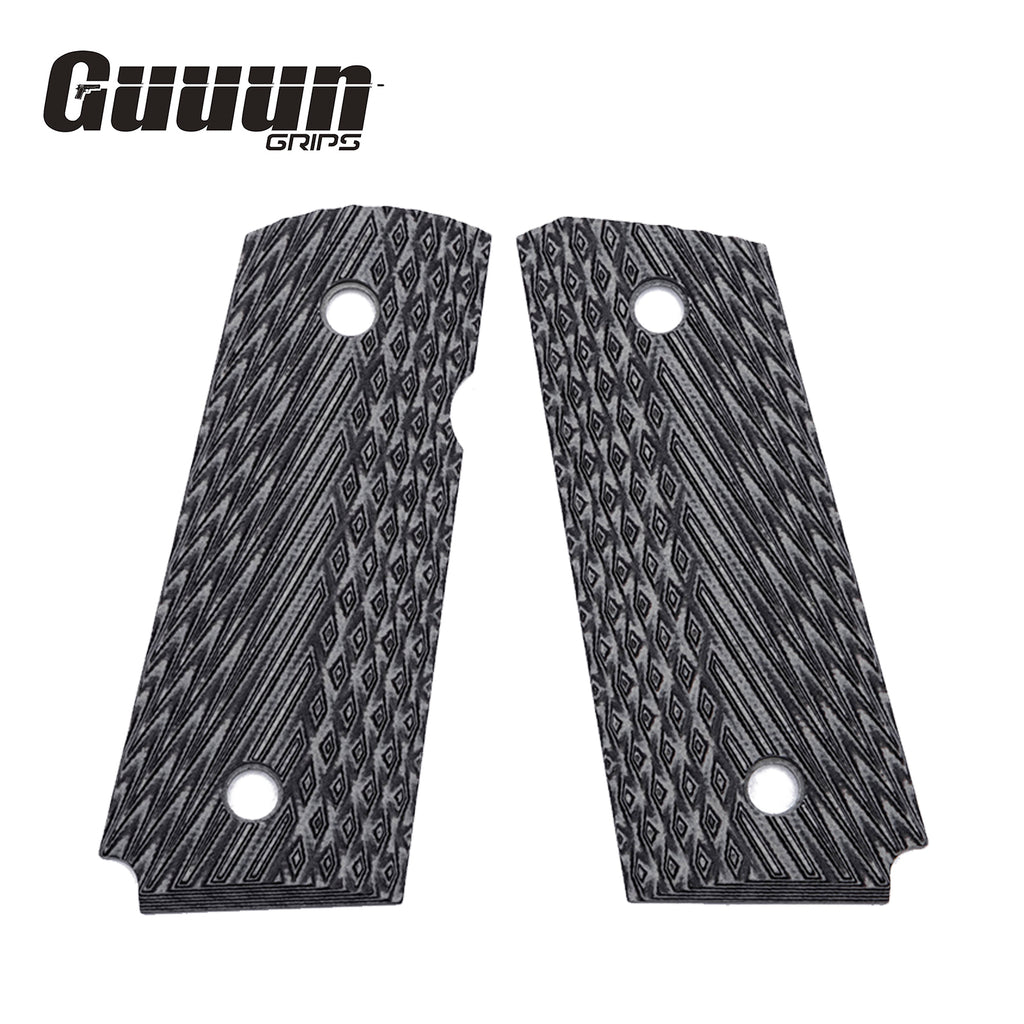 Guuun G10 Grips Subcompact para Ordnance 1911 Carry 9 C6 LDA Diamond Cut Texture PC6-AD - Guuun Grips