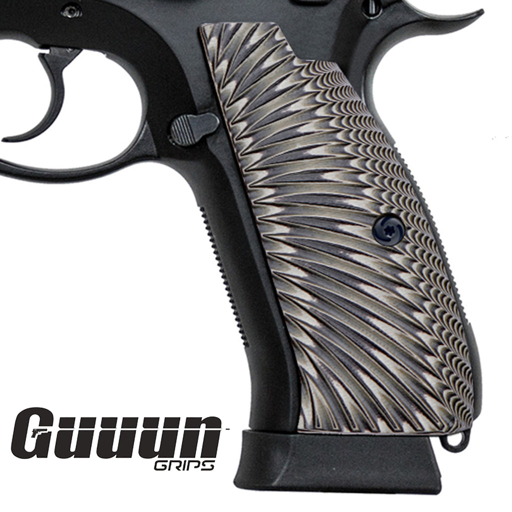 Guuun CZ 75B Grips Full Size G10 CZ75 SP-01 Pistol Grip Sunburst Texture - SP1 S - Guuun Grips