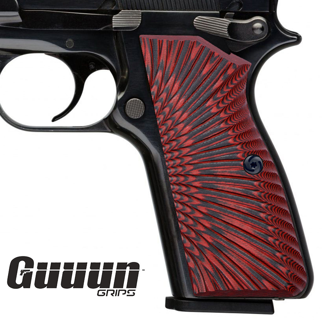 Guuun G10 Grips for Browning Hi Power Tisas Regent BR9 Sunburst Tactical Texture HP1-S - Guuun Grips