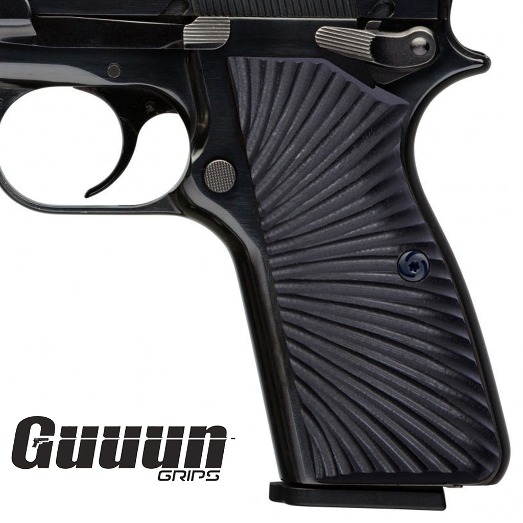 Guuun G10 Grips for Browning Hi Power Tisas Regent BR9 Sunburst Tactical Texture HP1-S - Guuun Grips