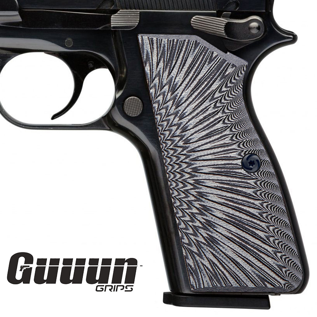 Guuun G10 Grips for Browning Hi Power Tisas Regent BR9 Sunburst Tactical Texture HP1-S - Guuun Grips