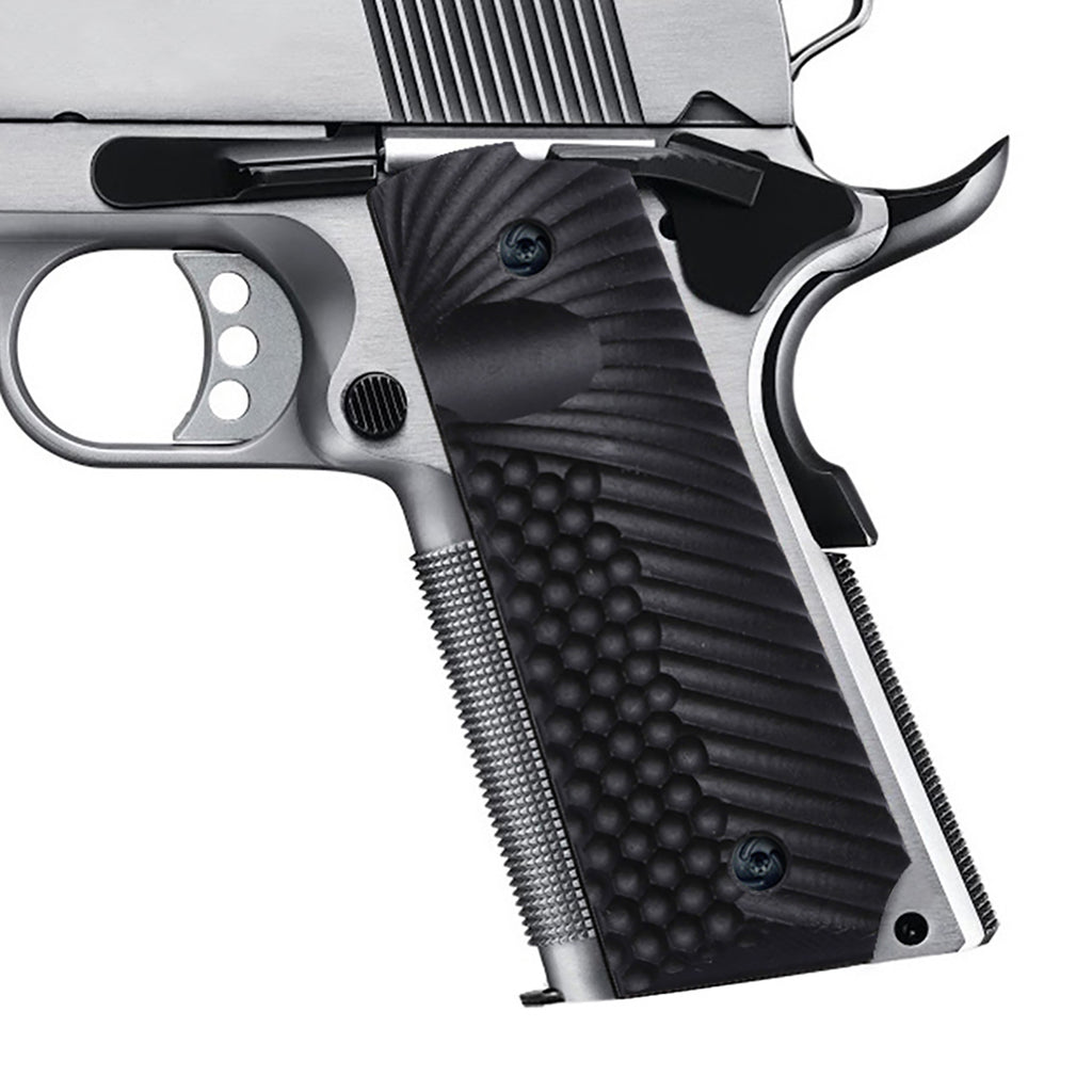 Guuun 1911 Grips G10 Full Size Government Ambi Safety Cut Custom OPS Eagle Wing Texture H1 A - Guuun Grips