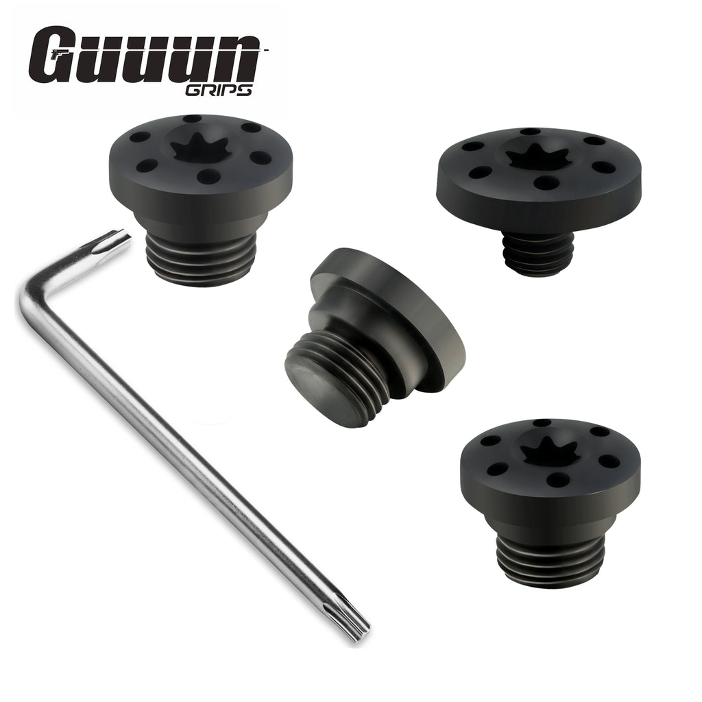 Guuun Screws for Taurus PT92 / PT99 Grips, 1 Thin Screw and 3 More Thicker Black T2-Screw-L - Guuun Grips