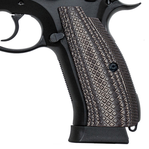 Guuun CZ75 G10 Grips Full Size CZ SP01 Grip Gun Crosscut Texture - SP1 DL - Guuun Grips