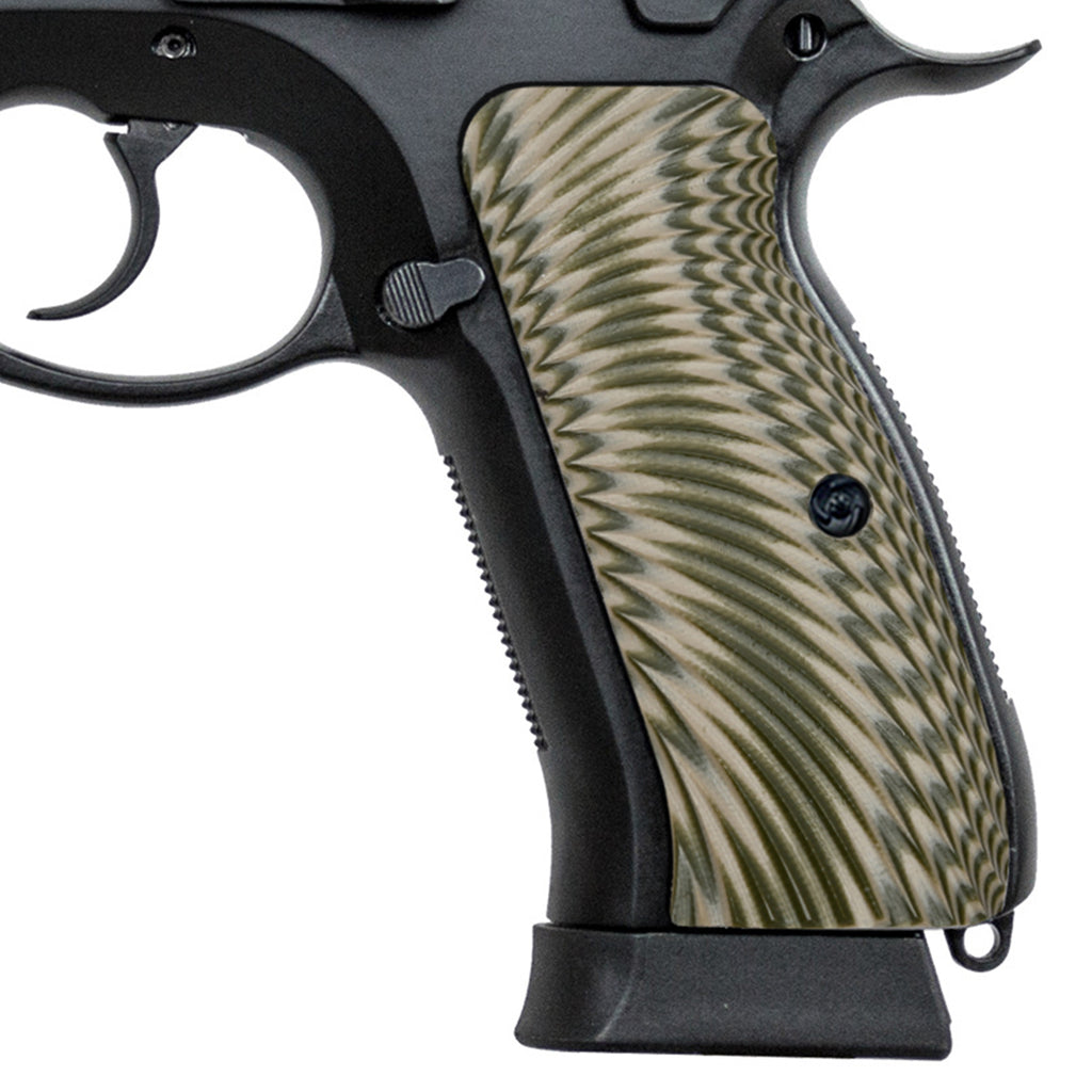 Guuun G10 CZ Grips for CZ 75 Full Size SP-01, Sunburst Texture H6 S - Guuun Grips