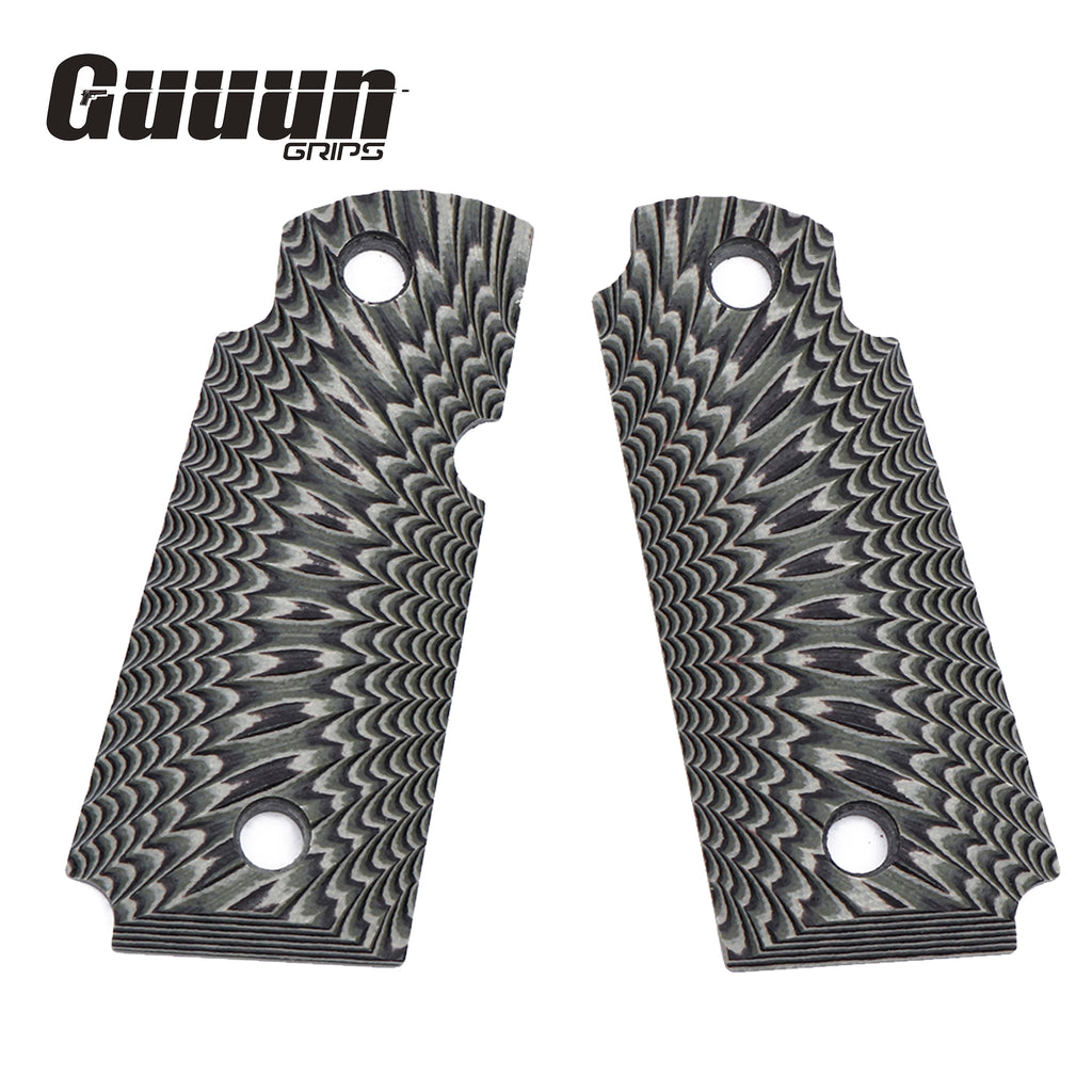 Guuun Kimber Micro Carry 380 ACP G10 Grips with Ambi, Sunburst Tactical Texture K3-S - Guuun Grips