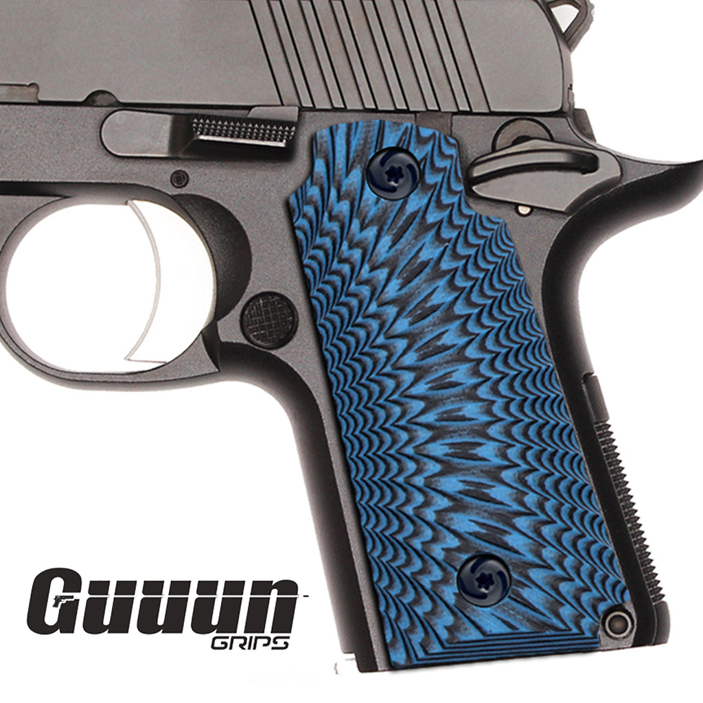 Guuun Kimber Micro Carry 380 ACP G10 Grips with Ambi, Sunburst Tactical Texture K3-S - Guuun Grips