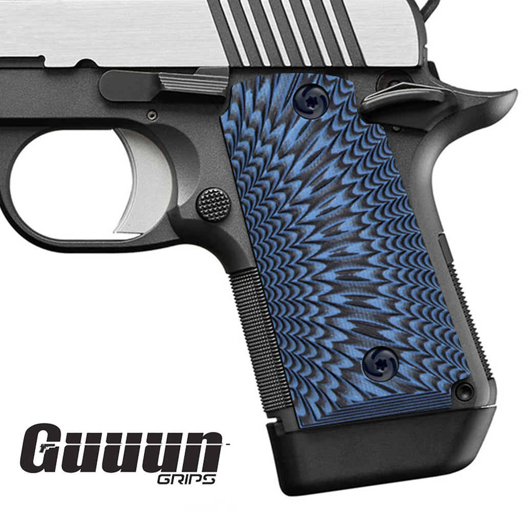 Guuun Kimber Micro Carry 9 9mm Grips G10 Grips, Aggressive Sunburst Tactical Texture K9-S - Guuun Grips