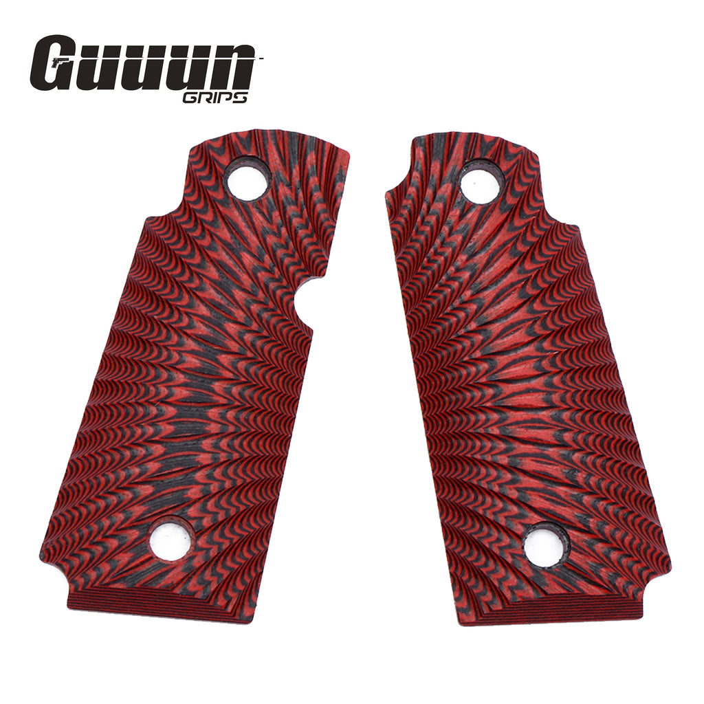 Guuun Kimber Micro Carry 380 ACP G10 Grips with Ambi, Sunburst Tactical Texture K3-S - Guuun Grips