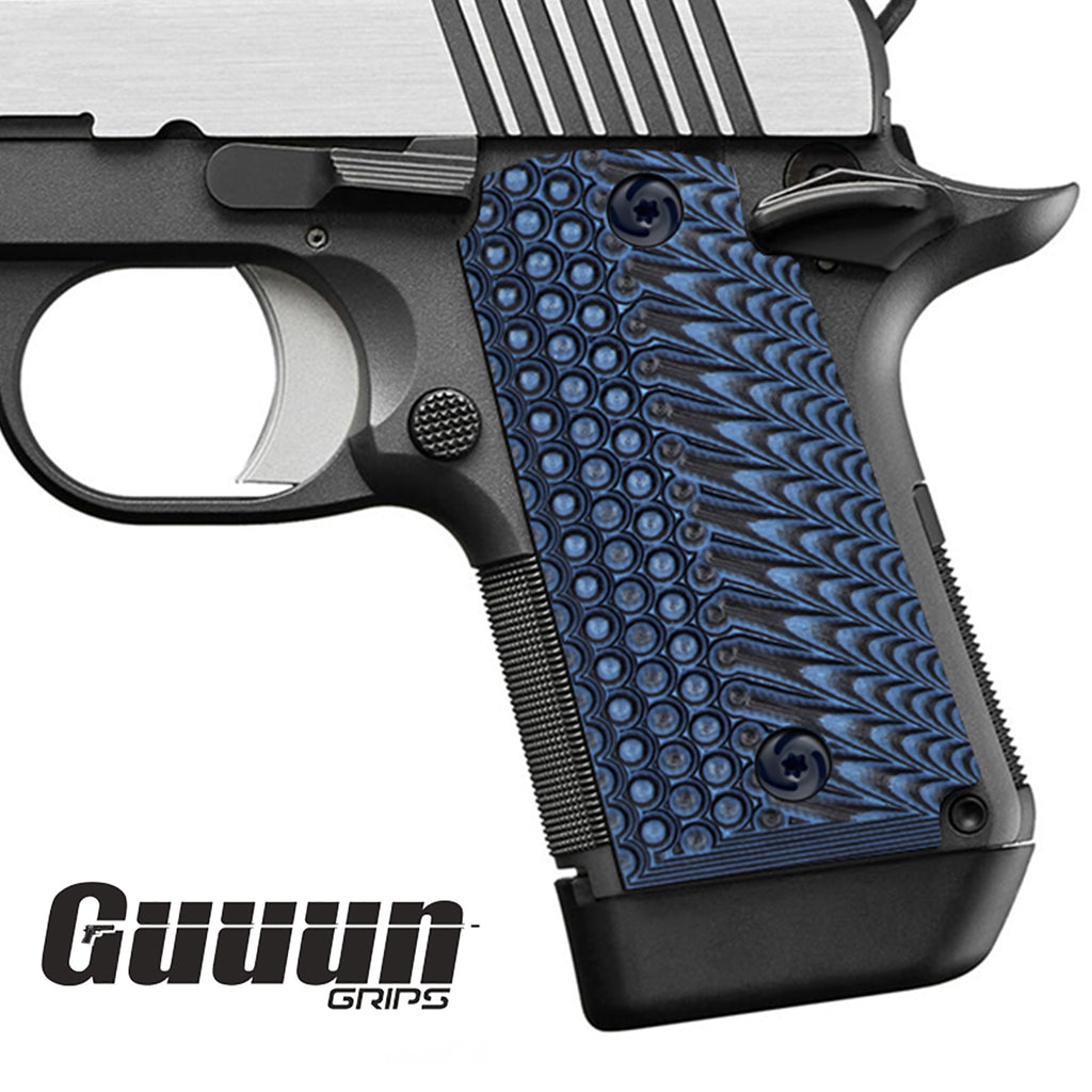 Guuun Kimber Micro Carry 9 9mm Grips G10 Grips, Aggressive OPS Tactical Texture K9-LX - Guuun Grips