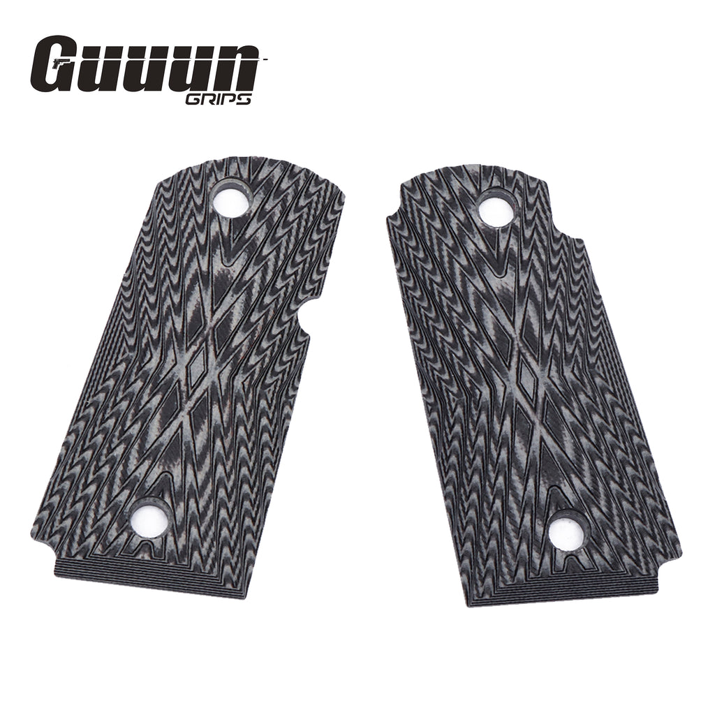 Guuun Kimber Micro Carry 9 9mm Grips G10 Grips, Aggressive OPS Crosshatch Texture K9-X - Guuun Grips