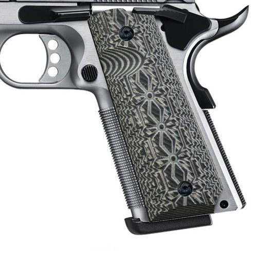 Guuun 1911 Grips G10 Fit Full Size Government and Commander 1911 Medieval Retro Pattern Texture H1 FG - Guuun Grips