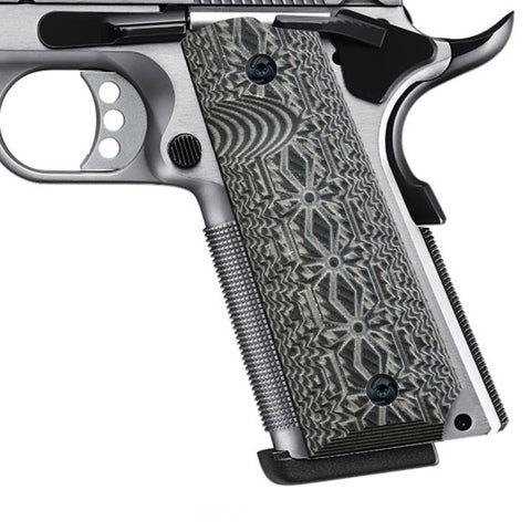 Guuun 1911 Grips G10 Fit Full Size Government and Commander 1911 Medieval Retro Pattern Texture H1 FG - Guuun Grips