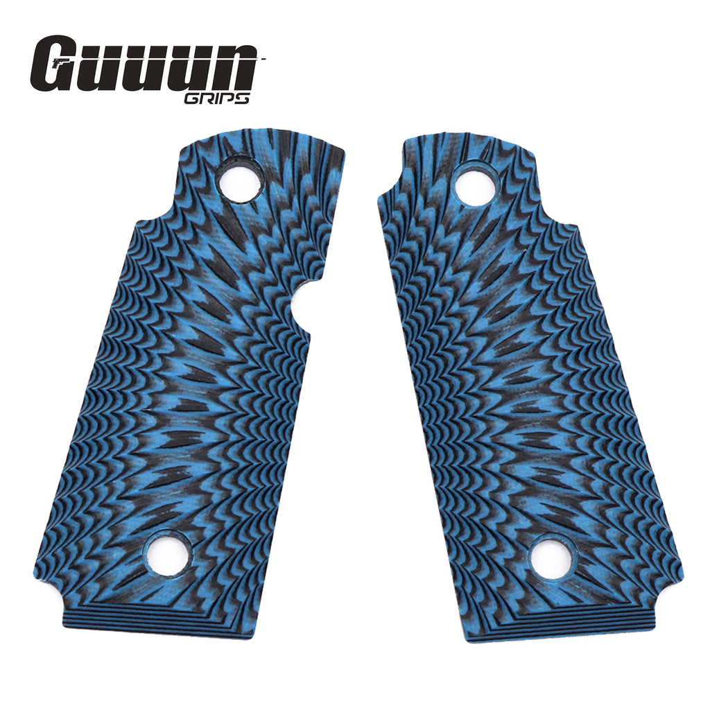 Guuun Kimber Micro Carry 380 ACP G10 Grips with Ambi, Sunburst Tactical Texture K3-S - Guuun Grips