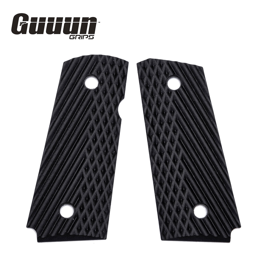 Guuun G10 Grips Subcompact para Ordnance 1911 Carry 9 C6 LDA Diamond Cut Texture PC6-AD - Guuun Grips