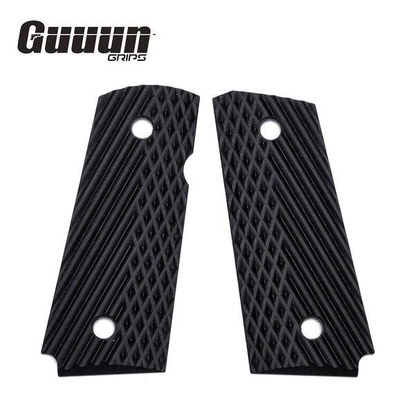 Guuun G10 Grips Subcompact para Ordnance 1911 Carry 9 C6 LDA Diamond Cut Texture PC6-AD - Guuun Grips