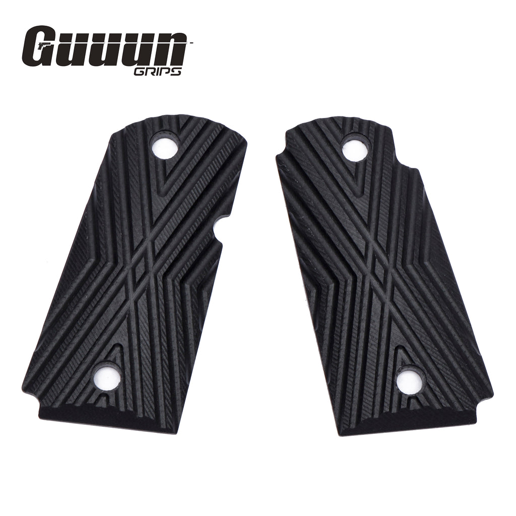 Guuun Kimber Micro Carry 9 9mm Grips G10 Grips, Aggressive OPS Crosshatch Texture K9-X - Guuun Grips