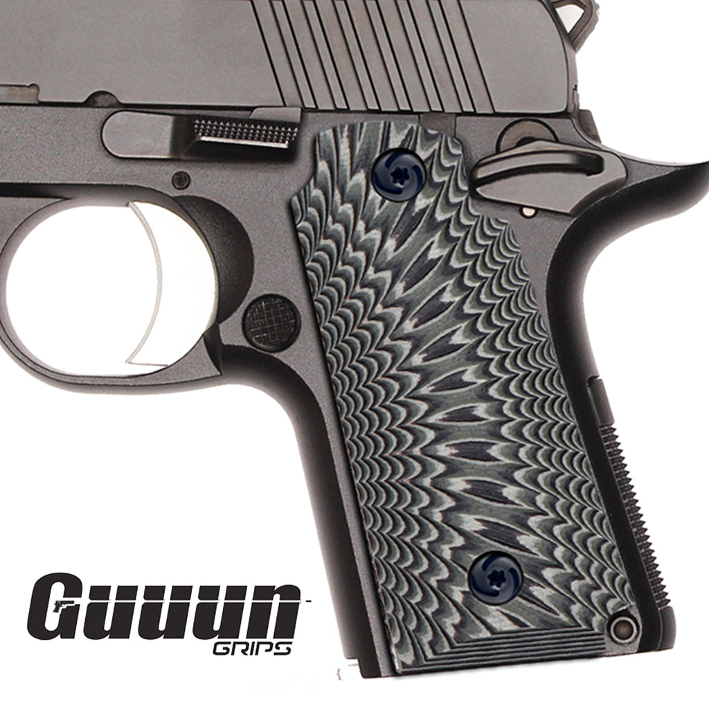 Guuun Kimber Micro Carry 380 ACP G10 Grips with Ambi, Sunburst Tactical Texture K3-S - Guuun Grips