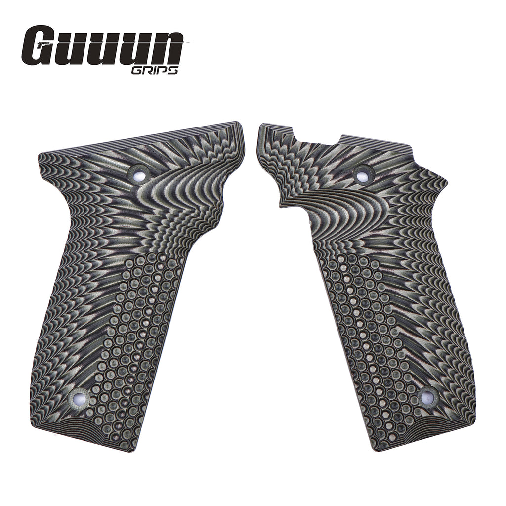 Guuun G10 Grips for S&W Victory 22 SW22 Grips, OPS Eagle Wing Texture V22-A - Guuun Grips