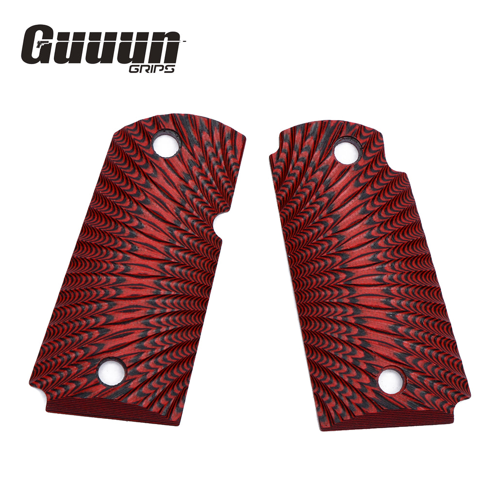 Guuun Kimber Micro Carry 9 9mm Grips G10 Grips, Aggressive Sunburst Tactical Texture K9-S - Guuun Grips