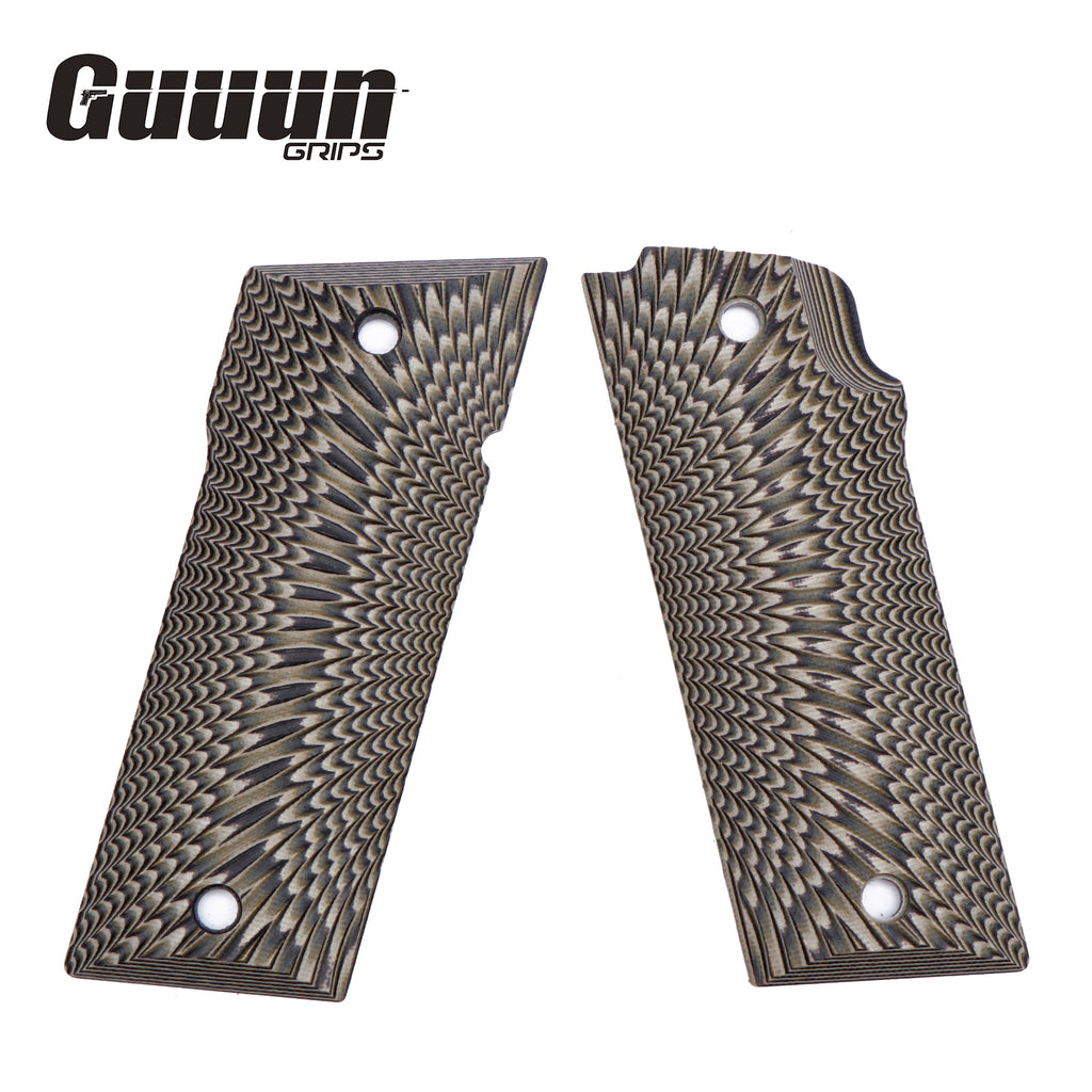 Guuun G10 Grips for Coonan 357 Automatic Magnum 1911 Gun Grip Sunburst Texture CN1-S - Guuun Grips