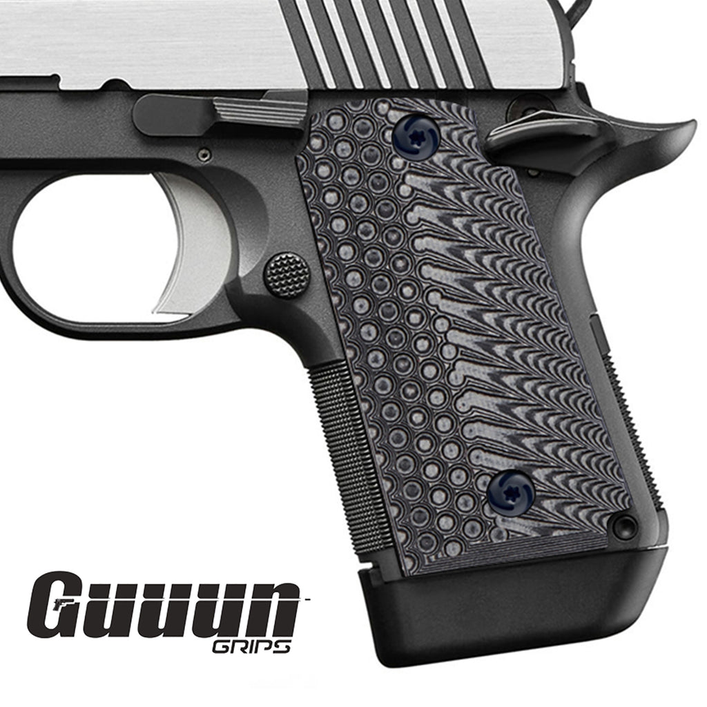 Guuun Kimber Micro Carry 9 9mm Grips G10 Grips, Aggressive OPS Tactical Texture K9-LX - Guuun Grips