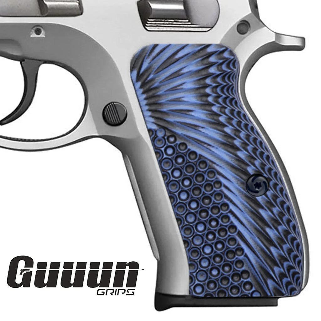 CZ 75 Compact Gold Scroll Grips - Zinc Alloy With Gold Plating & Screws Included