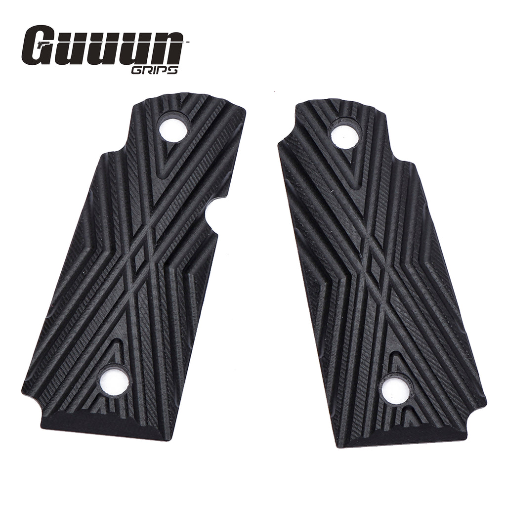 Guuun Kimber Micro Carry 380 ACP G10 Grips with Ambi, Aggressive OPS Crosshatch Texture K3-X - Guuun Grips