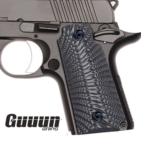 Guuun Kimber Micro Carry 380 ACP G10 Grips with Ambi, Sunburst Tactical Texture K3-S - Guuun Grips
