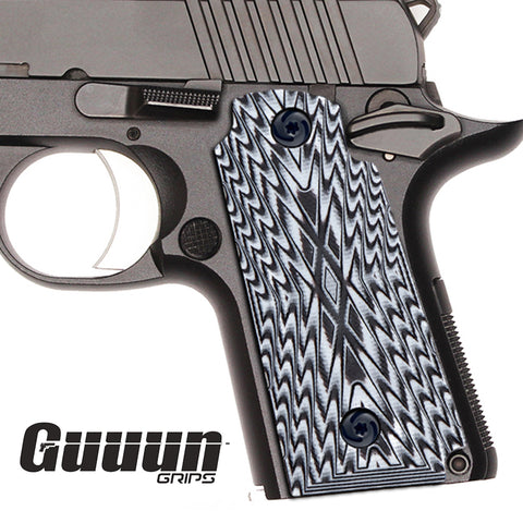 Guuun Kimber Micro Carry 380 ACP G10 Grips with Ambi, Aggressive OPS Crosshatch Texture K3-X - Guuun Grips