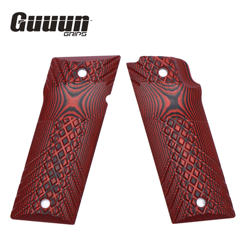 Guuun G10 Grips for Coonan 357 Automatic Magnum 1911 Grip, OPS Crosshatch Texture CN1-JX - Guuun Grips